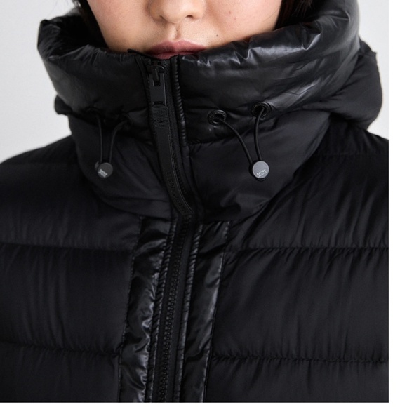 DKNY Hooded Quilted Zip-Front Puffer Coat – Black XXS NWT $229 - Picture 4 of 11